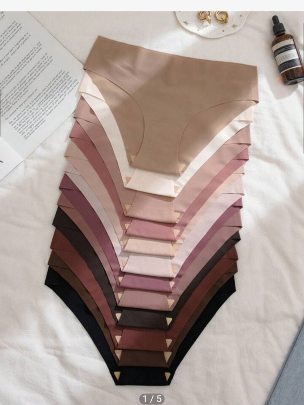 Women Solid Color Minimalist Seamless Triangle Panties (Pack Of 12) Size L NEW